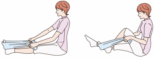 人工膝関節のリハビリ 膝を曲げ伸ばしする運動
